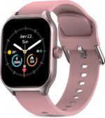 LAXASFIT H9 smartwatch ngjyrë rozë me ekran AMOLED 2.01 inc dhe rrip silikon