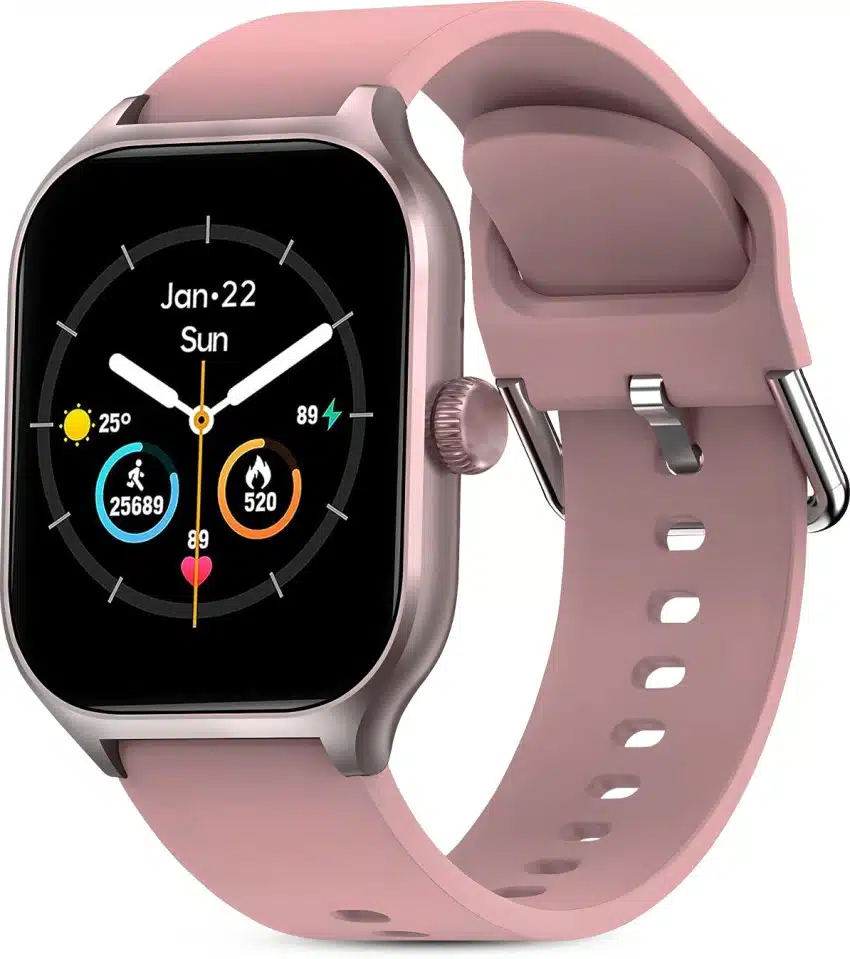 shkodrastore LAXASFIT H9 smartwatch ngjyrë rozë me ekran AMOLED 2.01 inc dhe rrip silikon