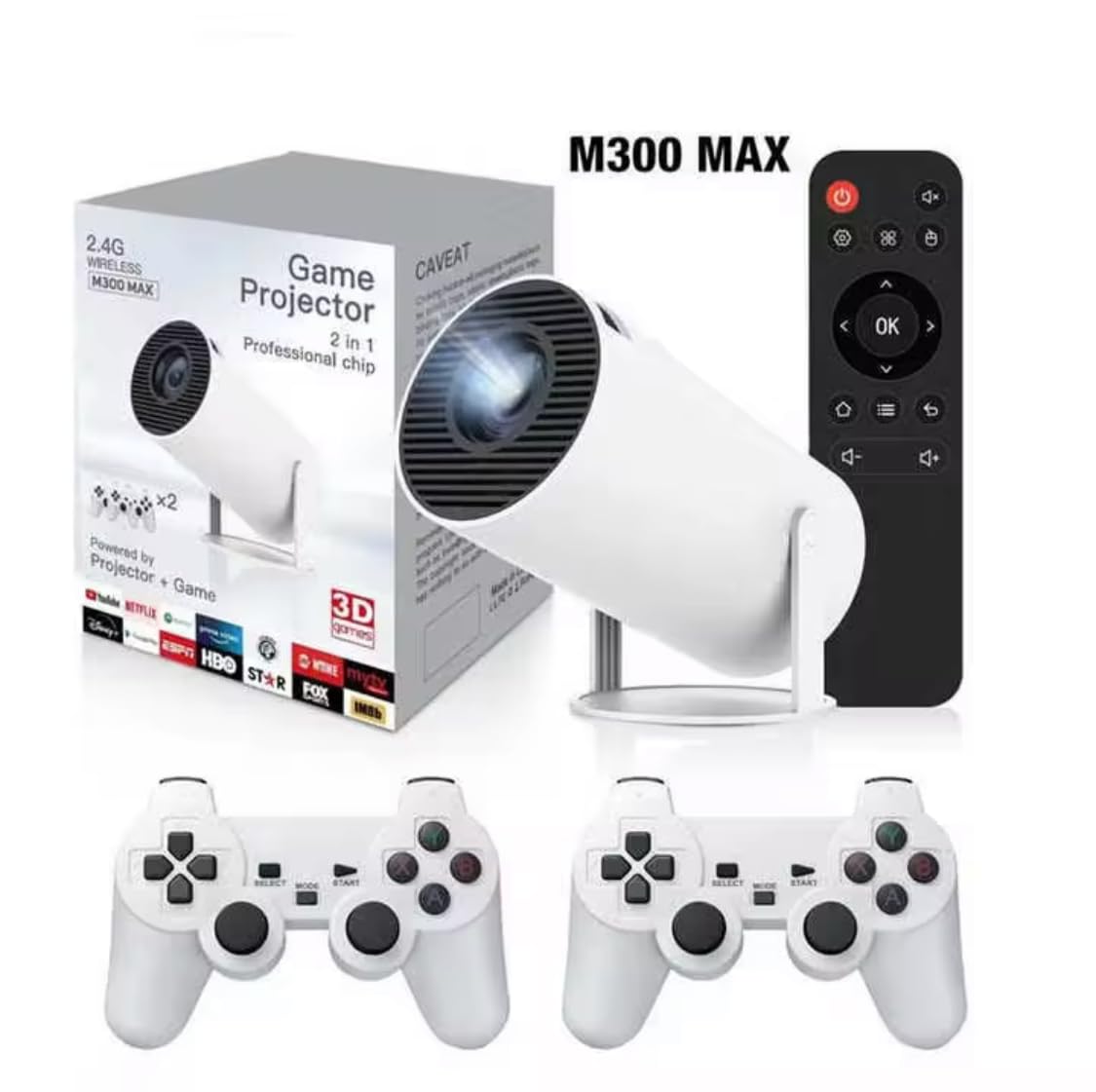 shkodrastore M300 Max Retro Game Console + Projektor